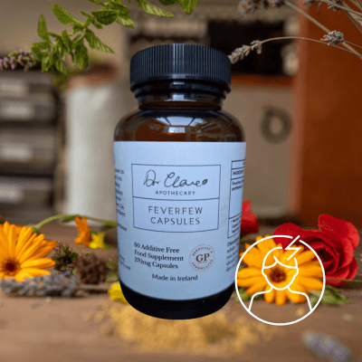 Feverfew Capsules – 60 Additive-Free Capsules (270 mg each), , Capsules, feverfew-capsules, [