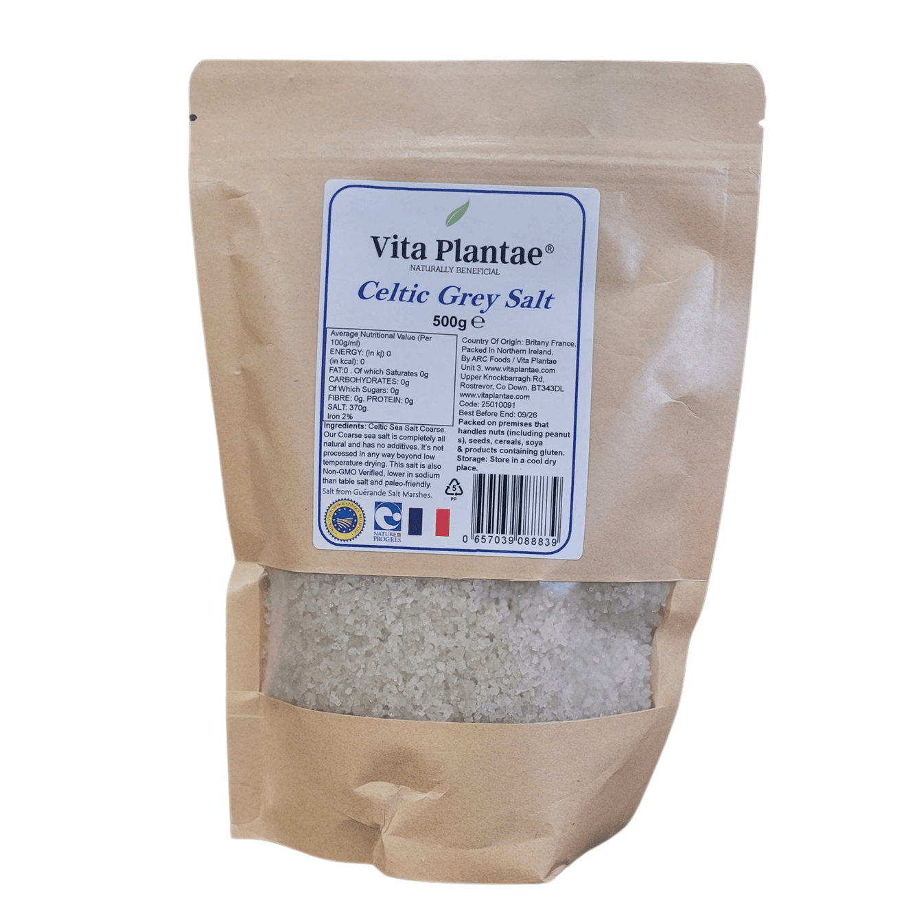 Vita Plantae Celtic Sea Salt - Coarse 500g, , Foods, vita-plantae-celtic-sea-salt-coarse-500g, [], DrClareApothecary