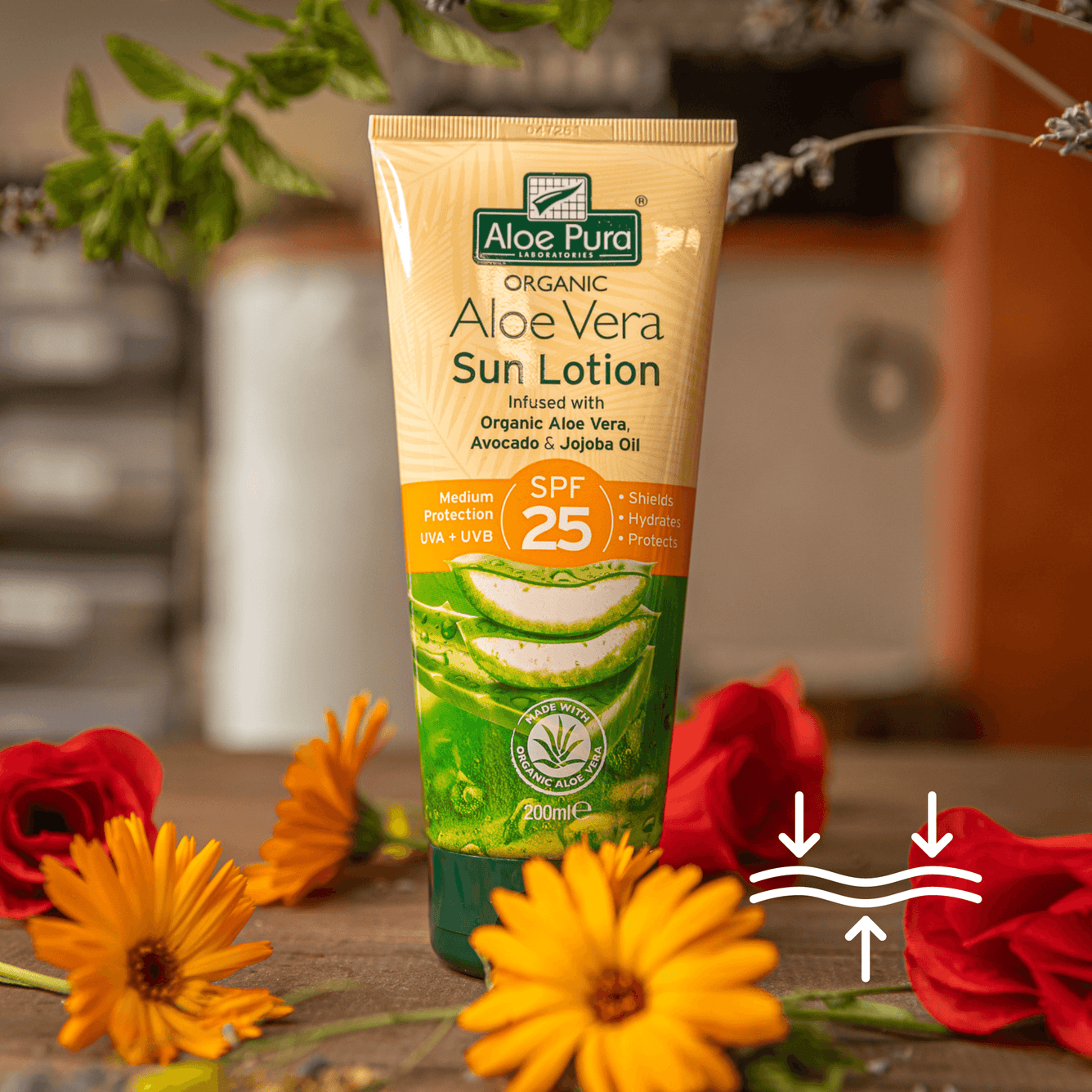 Organic Aloe Vera Sun Lotion SPF 25 & Free Aloe Vera Lotion*