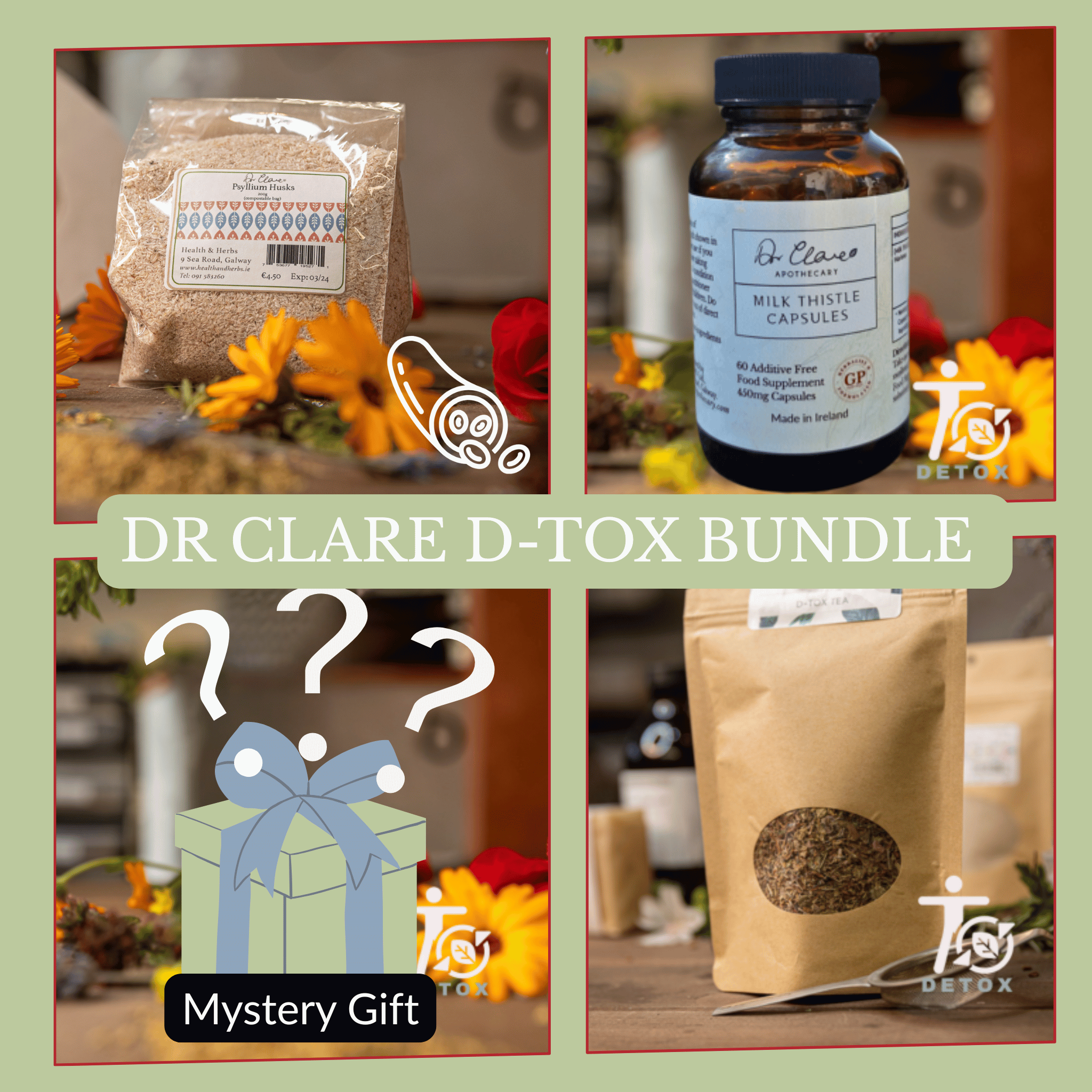 Complete Detox Bundle – Milk Thistle, Herbal Tea & Fibre + Free Gift
